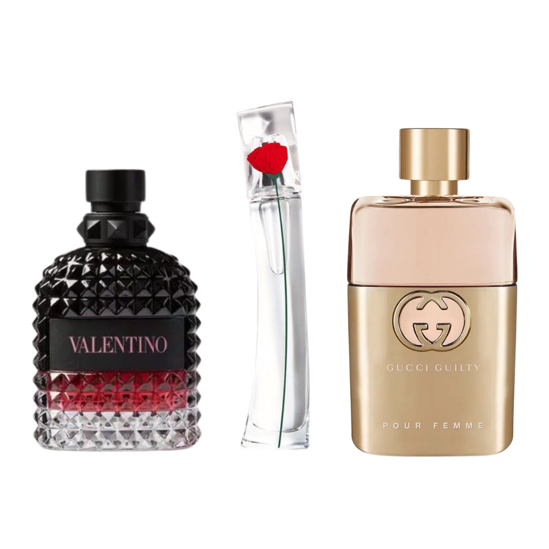 Cofanetto con 3 Fragranze: Gucci Guilty, Valentino Intense e Flower by Kenzo - 100 ml